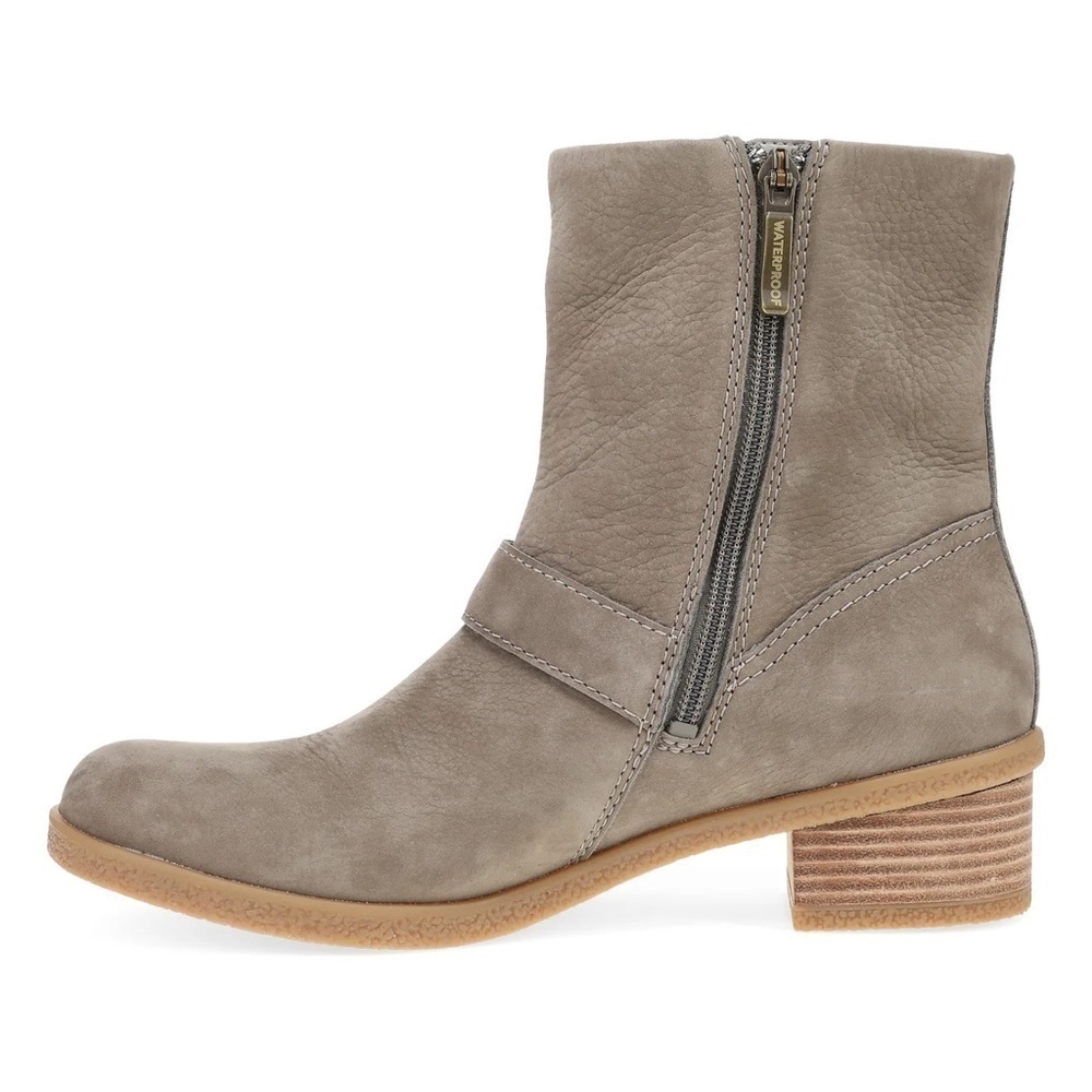 NEW DANSKO Delphine leather boot bootie 36 stone waterproof FREE BONUS TOTE!! - Picture 3 of 11